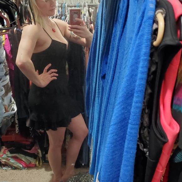 Forever 21 Sexy LBD Little Black Dress Like New Sz L or 8/10 - Picture 3 of 14